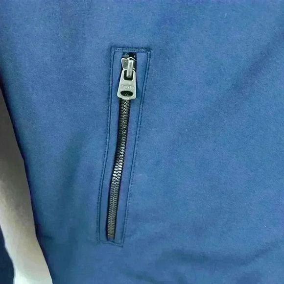 Levi's Men's Hooded Jacket Small Navy Blue Sherpa Lined Hood Quilted Lining - Picture 6 of 12